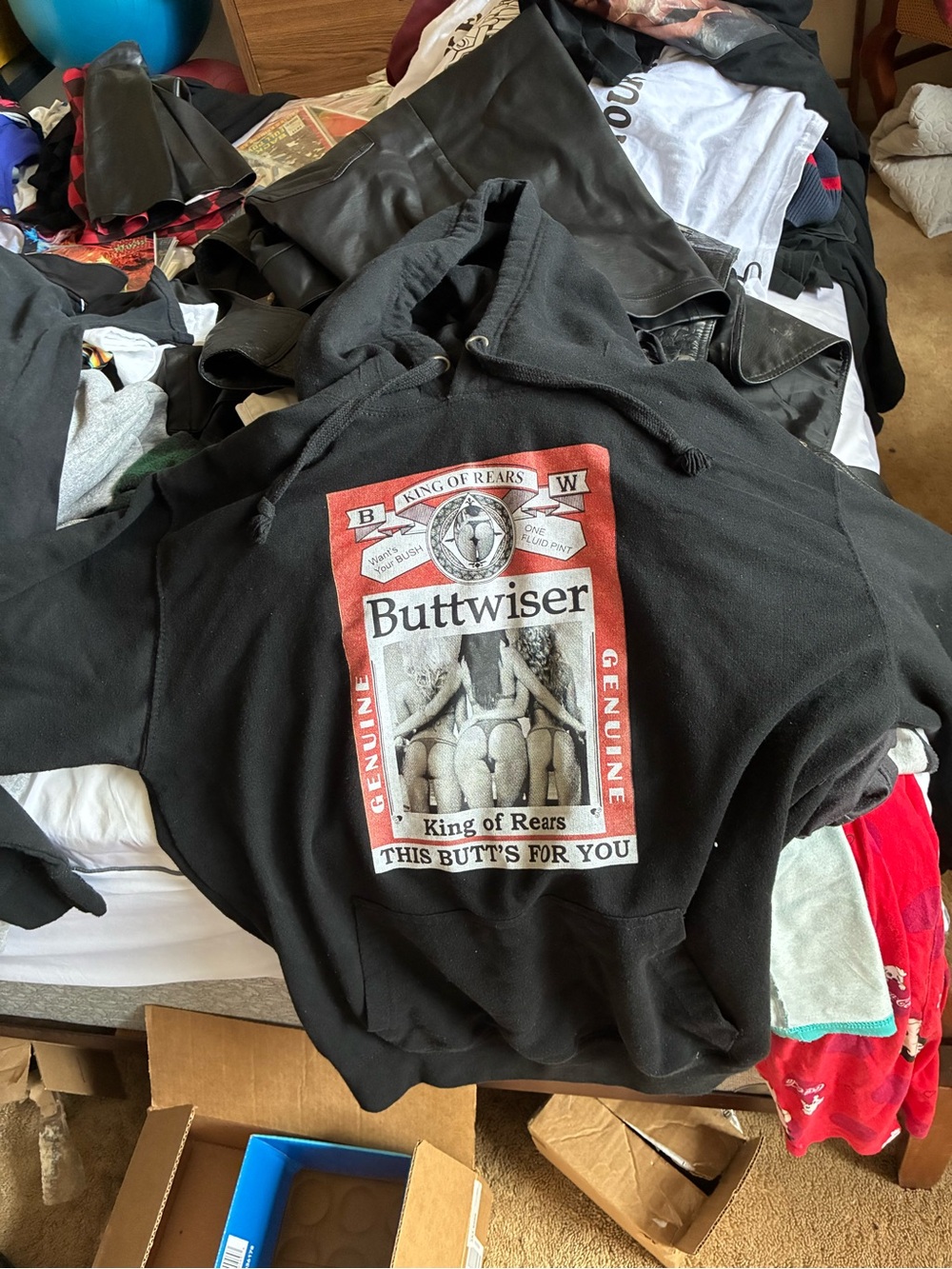 Buttwiser Graphic Black Hoodie - Novelty Pullover ESY Surf Co.